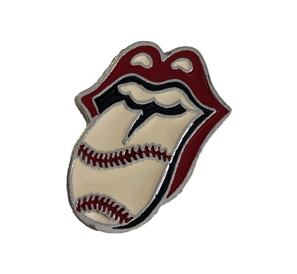 Rolling Stones Classic Red Tongue Concert Pin Baseball 2005 1.25"
